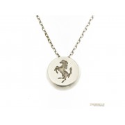 FERRARI collana argento 925 con pendente tondo referenza 72085221 new